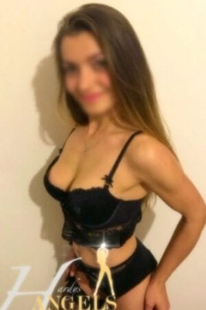smiling brunette Bournemouth escort