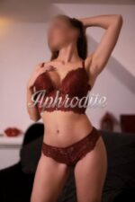 maroon lingerie Cardiff escort looking like greek goddess