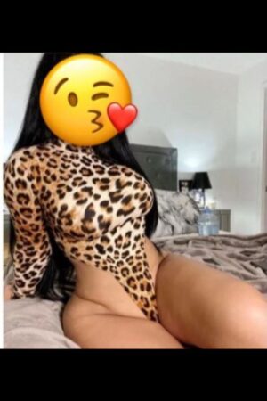 fit busty Aylesbury escort in leopard print leotard