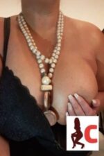 pearl necklace Mayo escort cupping breast