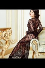 classy Wigan escort in black see through dress