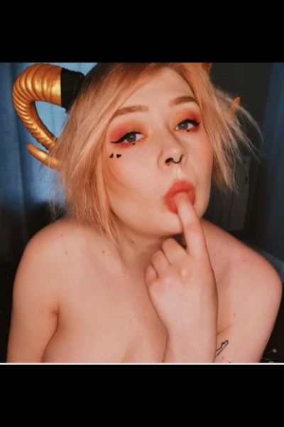 topless Carlisle companion with goat horns