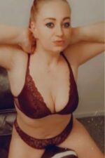 exotic full bodied Bradford escort in brown lingerie