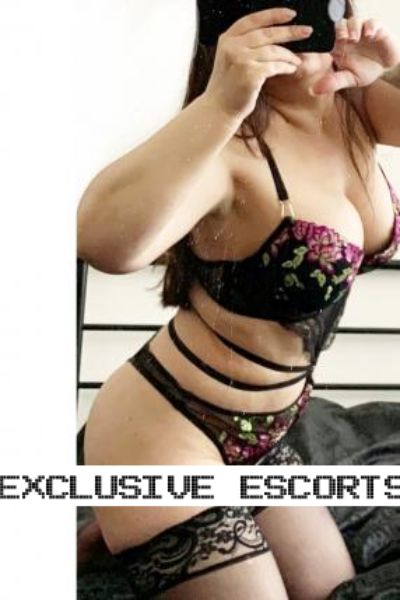 Brunette Essex escort in floral lingerie