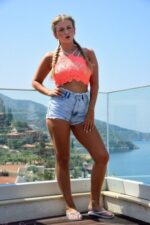 young blonde Birmingham escort on holiday