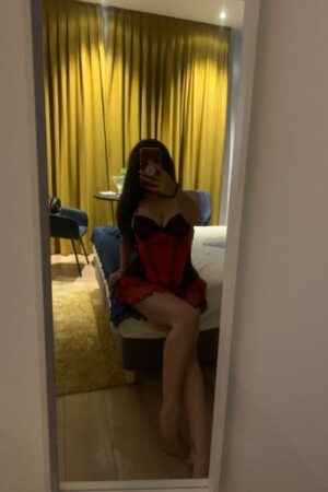 Stephanie Brunette Bangor Escort takes a selfie in the mirror