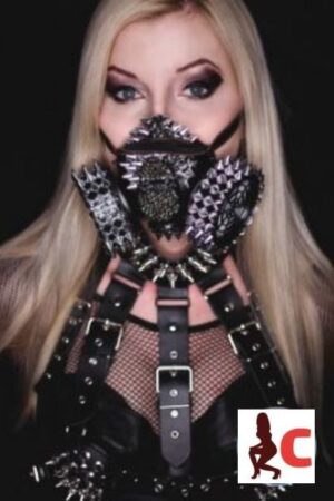 Alexandra Wildfire in bondage gear