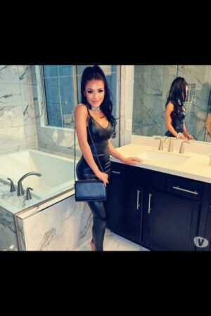 Ramona Brunette Leicester Escort in tight leather outfit