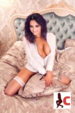Jenny Brunette Carlow Escort in seductive white blouse