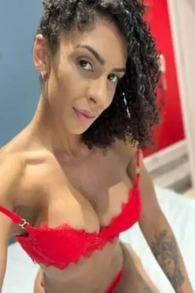 East Ayrshire Escort in a red bra