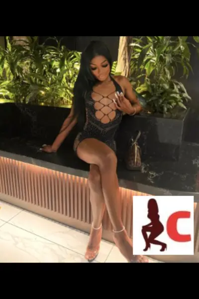 Erica Jade TS Escort in a revealing dress