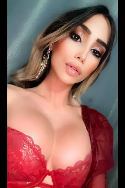Sairah Khalifa TS in red lingerie