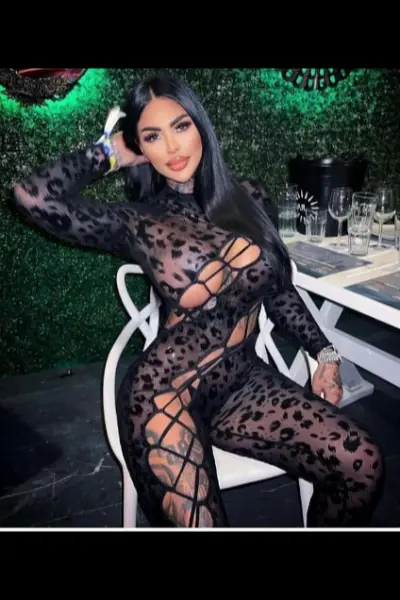 Stunning escort in daring outfit