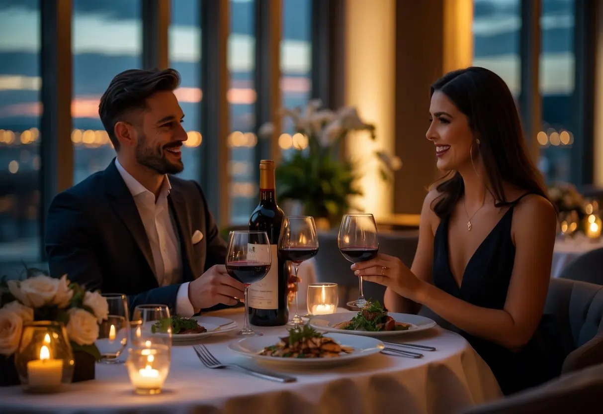 Man wining and dining a Wrexham escort