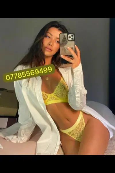 Young North Lanarkshire Escort in bright yellow lingerie