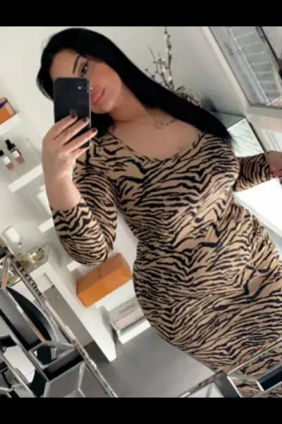 Leigh-on-Sea Escort in a leopard print outfit