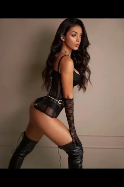 Leeds escort in a black corset