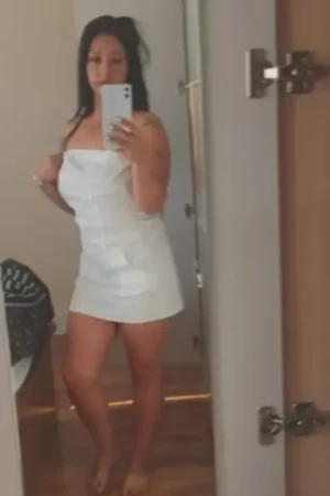 Leicester Escort in a white dress