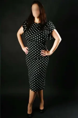 Spanish Escort in a polka dot dress